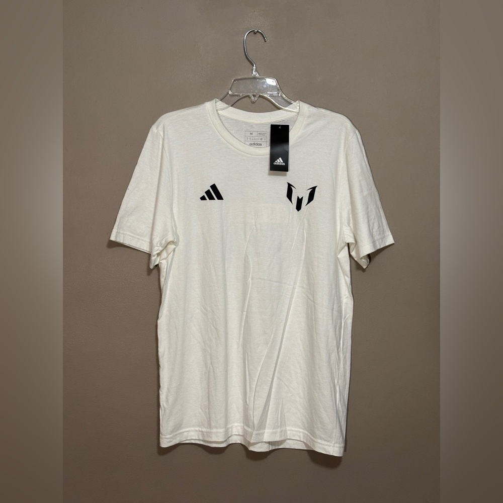 Adidas Men's Soccer Graphic Logo Messi X Miami Bienvenido T-Shirt Size M NWT